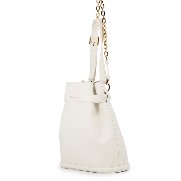 ディオール ハンドバッグ C'est Dior セディオール CDエンボス ミディアム レザー M2271UBHA 2wayショルダー 白
