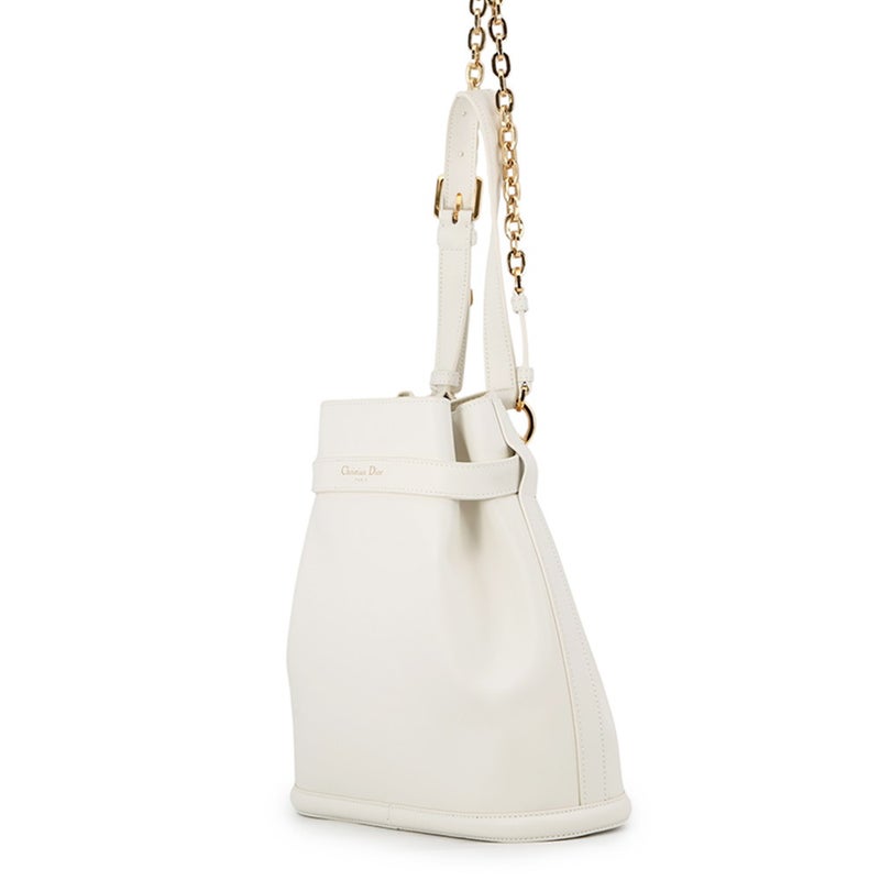 ディオール ハンドバッグ C'est Dior セディオール CDエンボス ミディアム レザー M2271UBHA 2wayショルダー 白