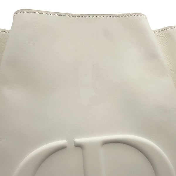 ディオール ハンドバッグ C'est Dior セディオール CDエンボス ミディアム レザー M2271UBHA 2wayショルダー 白