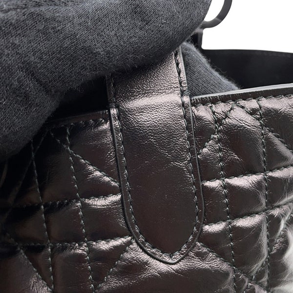 クリスチャン・ディオール ハンドバッグ マクロカナージュ トゥジュール スモール M2822OSNW Christian Dior 2way 黒