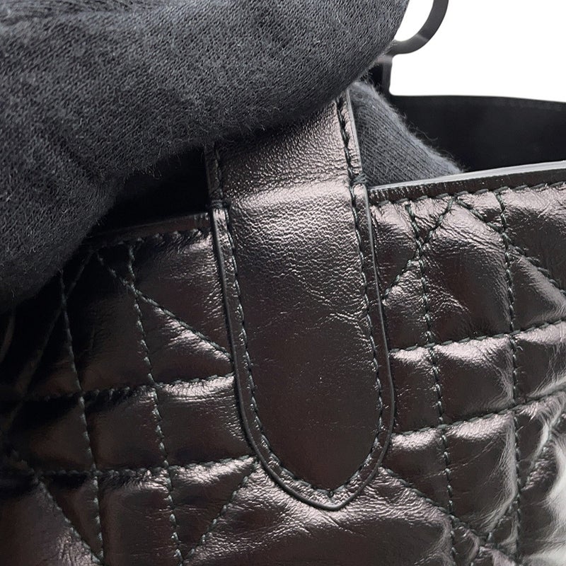 クリスチャン・ディオール ハンドバッグ マクロカナージュ トゥジュール スモール M2822OSNW Christian Dior 2way 黒