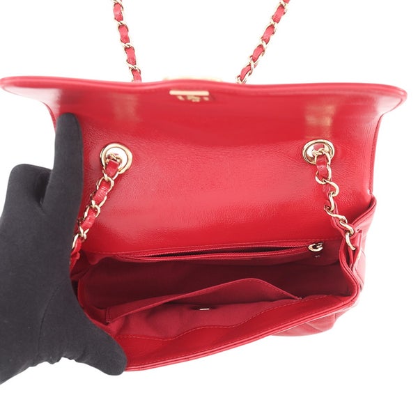 シャネル チェーンショルダーバッグ マトラッセ20 ココマーク シャイニーカーフスキン CHANEL バッグ
