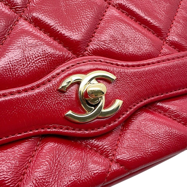 シャネル チェーンショルダーバッグ マトラッセ20 ココマーク シャイニーカーフスキン CHANEL バッグ