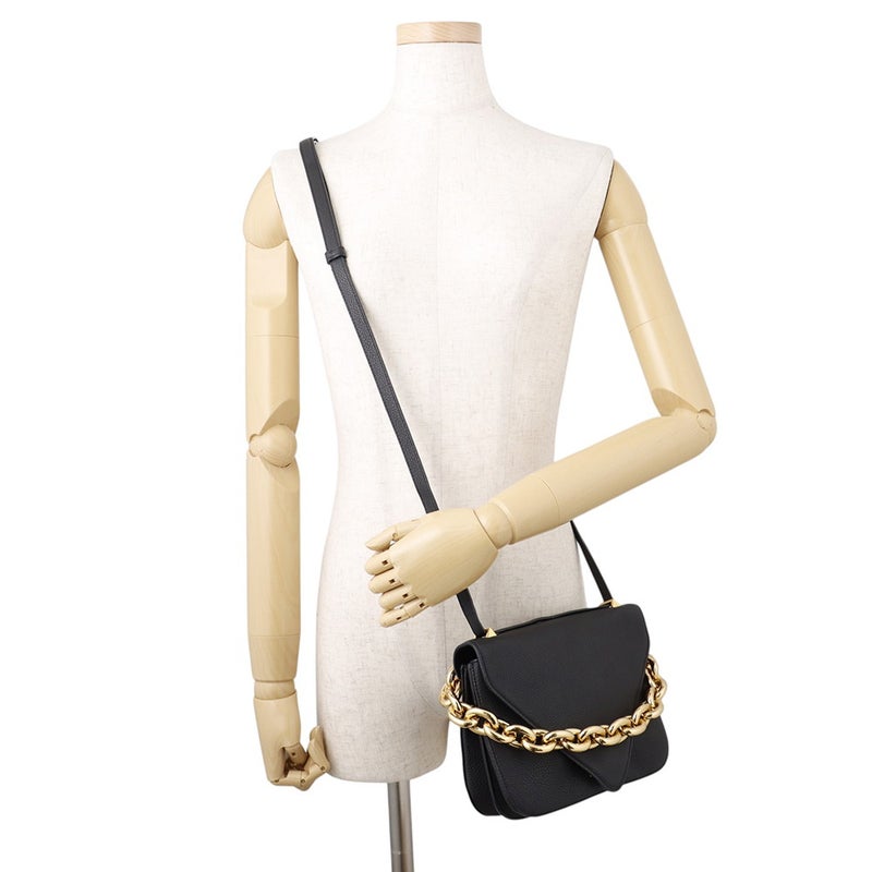 ボッテガヴェネタ ショルダーバッグ マウントエンベロープ  レザー レザー BOTTEGA VENETA バッグ 黒