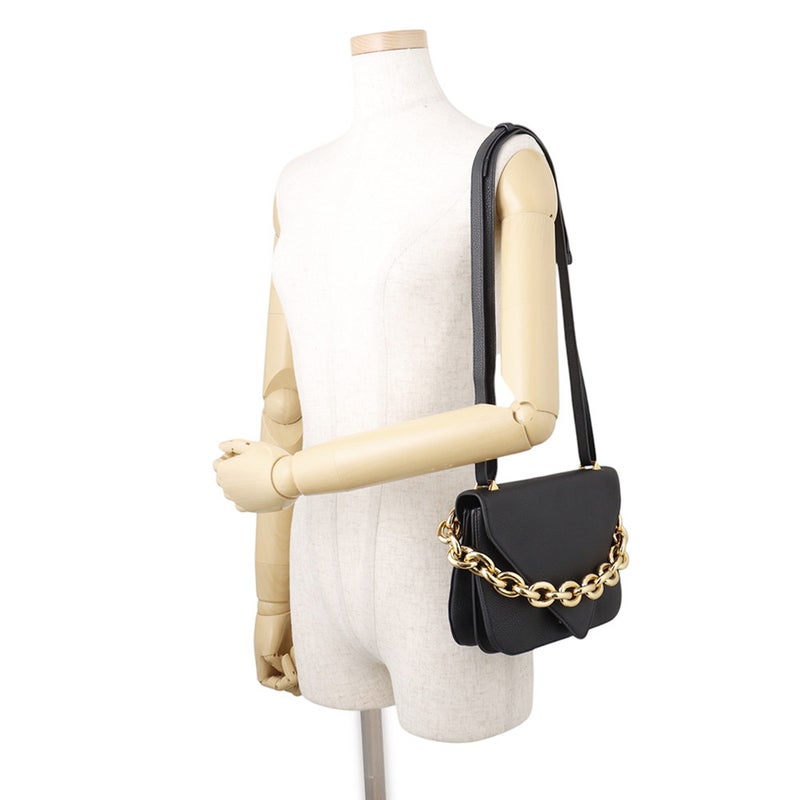 ボッテガヴェネタ ショルダーバッグ マウントエンベロープ  レザー レザー BOTTEGA VENETA バッグ 黒