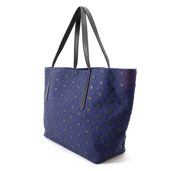 ジミーチュウ トートバッグ スターモチーフ キャンバス レザー JIMMY CHOO