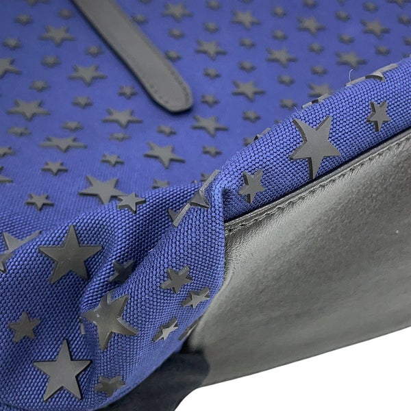 ジミーチュウ トートバッグ スターモチーフ キャンバス レザー JIMMY CHOO