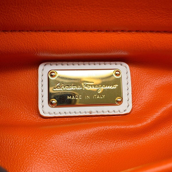 サルヴァトーレ・フェラガモ ハンドバッグ ソフィア ガンチーニ スモール FZ21 D570 Ferragamo 2wayショルダー 白