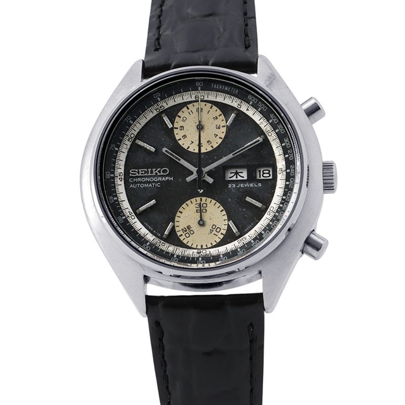 セイコー クロノグラフ ベビーパンダ 6138-8000 SEIKO 腕時計 黒文字盤