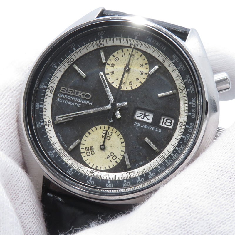 セイコー クロノグラフ ベビーパンダ 6138-8000 SEIKO 腕時計 黒文字盤