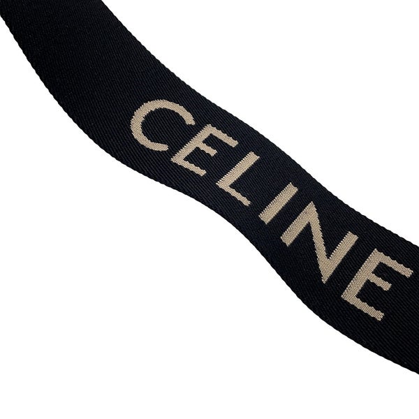 セリーヌ ショルダーストラップ ロゴ キャンバス 49S022AEP.38AW CELINE ストラップ 黒