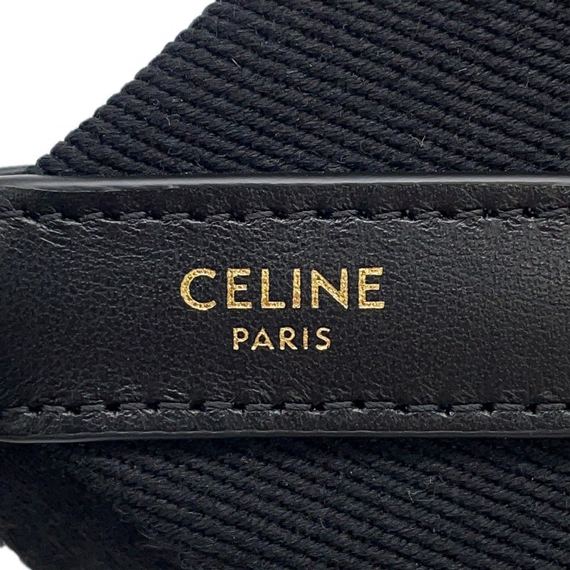 セリーヌ ショルダーストラップ ロゴ キャンバス 49S022AEP.38AW CELINE ストラップ 黒
