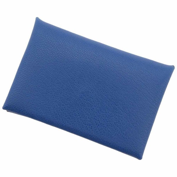 エルメス カードケース カルヴィ ブルーフランス シェブルミゾル U刻印 HERMES 名刺入れ