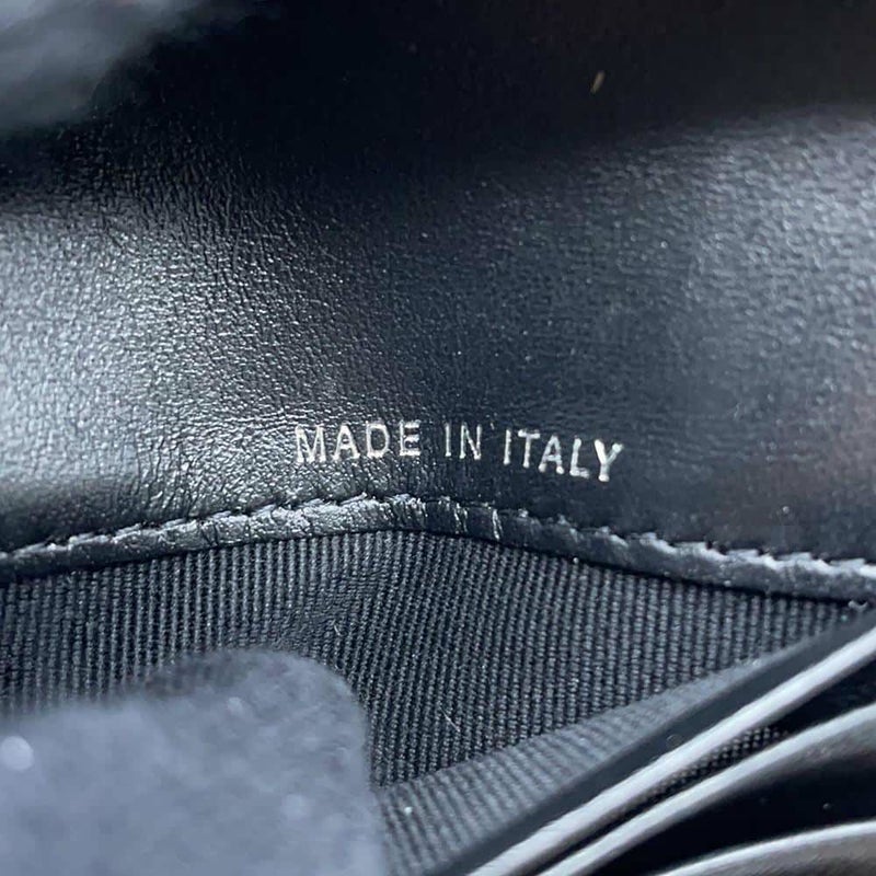 シャネル 二つ折り財布 ココマーク マトラッセ スモールウォレット AP4381 CHANEL 黒