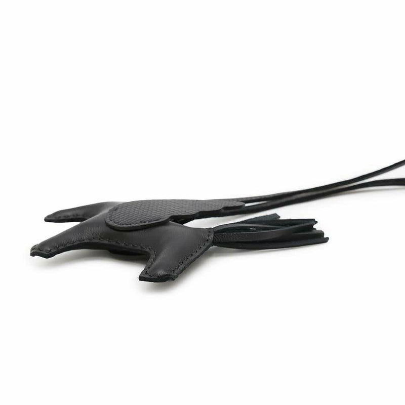エルメス バッグチャーム ロデオPM ペガサス タッチ ブラック ラムスキン/リザード U刻印 HERMES 黒 ソーブラック
