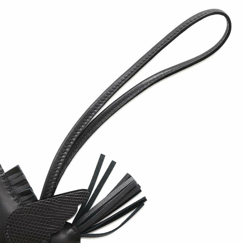 エルメス バッグチャーム ロデオPM ペガサス タッチ ブラック ラムスキン/リザード U刻印 HERMES 黒 ソーブラック