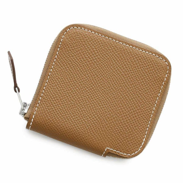 エルメス コインケース アザップコンパクト ミニ シルクイン ゴールド/シルバー金具 エプソン W刻印