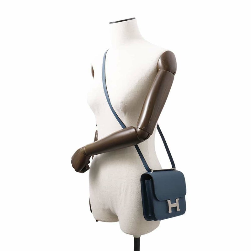 エルメス ショルダーバッグ ミニ コンスタンス3 コルヴェール/シルバー金具 エプソン W刻印 HERMES