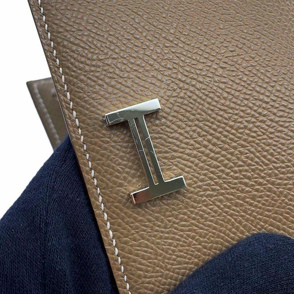 エルメス 三つ折り財布 ベアンコンビネ エトゥープ/シルバー金具 エプソン Z刻印 財布