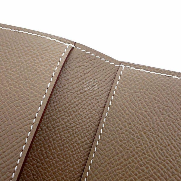 エルメス 三つ折り財布 ベアンコンビネ エトゥープ/シルバー金具 エプソン Z刻印 財布