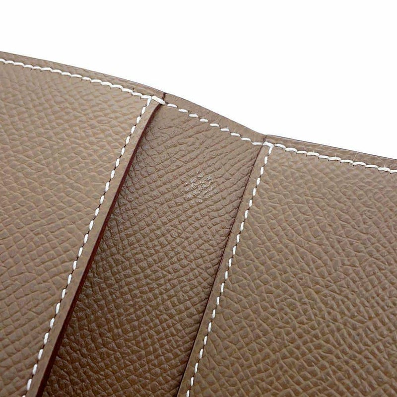 エルメス 三つ折り財布 ベアンコンビネ エトゥープ/シルバー金具 エプソン Z刻印 財布