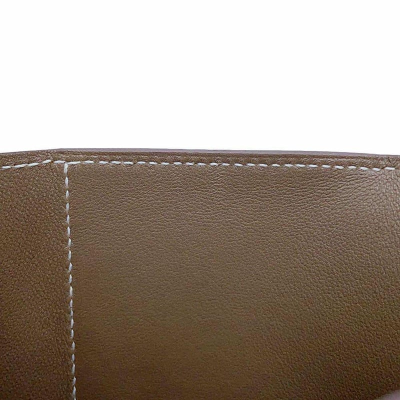 エルメス 三つ折り財布 ベアンコンビネ エトゥープ/シルバー金具 エプソン Z刻印 財布