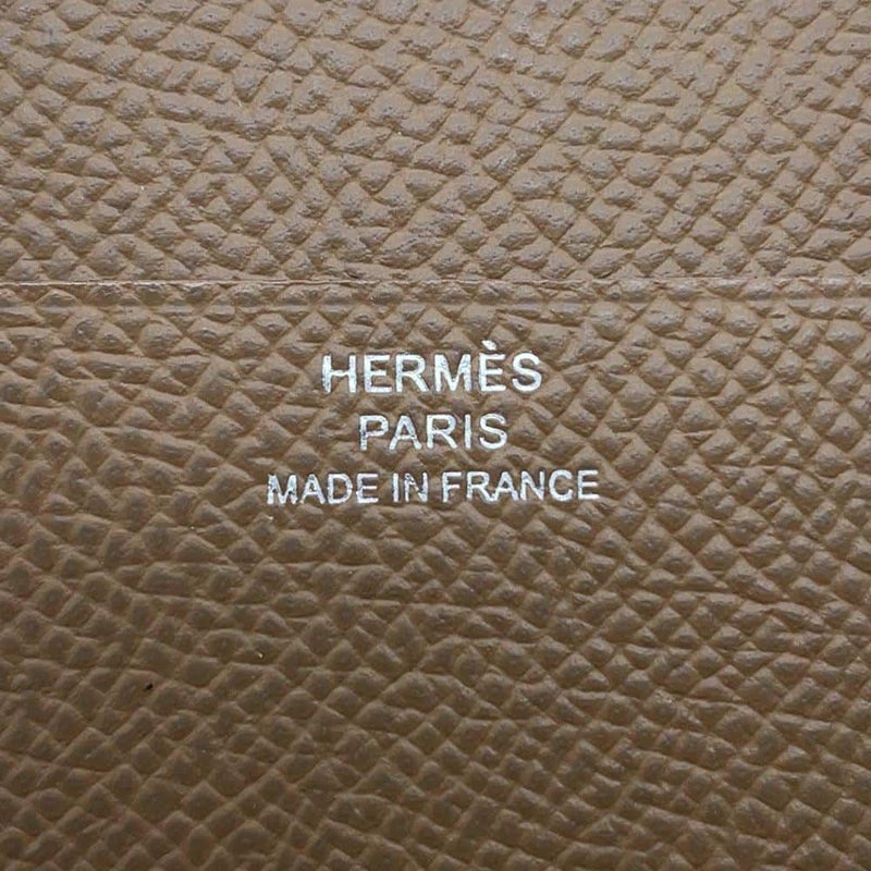 エルメス 三つ折り財布 ベアンコンビネ エトゥープ/シルバー金具 エプソン Z刻印 財布