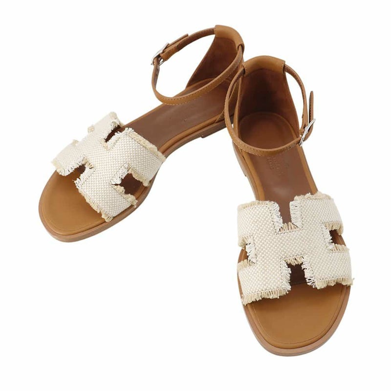 エルメス サンダル サントリーニ フリンジ付き レディースサイズ36 HERMES 靴