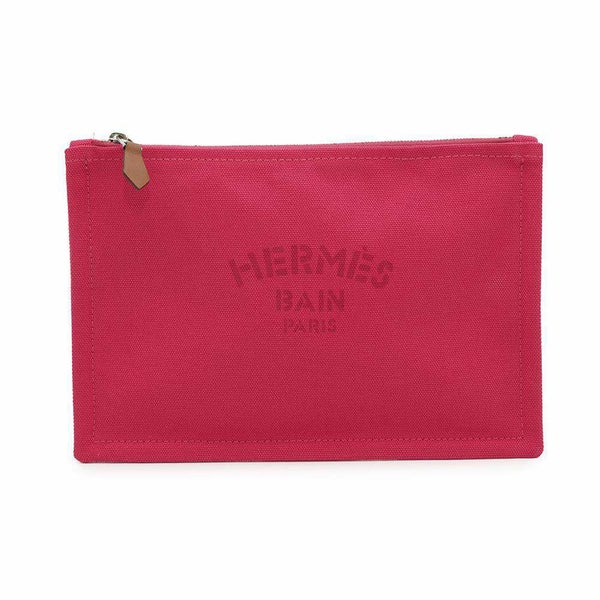 エルメス フラットポーチ ヨッティングPM ピンク コットン HERMES 小物入れ 化粧ポーチ セカンドバッグ