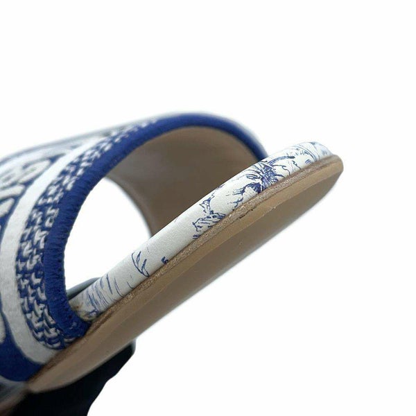 クリスチャン・ディオール サンダル Dway スライド トワル ドゥ ジュイ レディースサイズ36 1/2 KCQ209RIY 靴 白