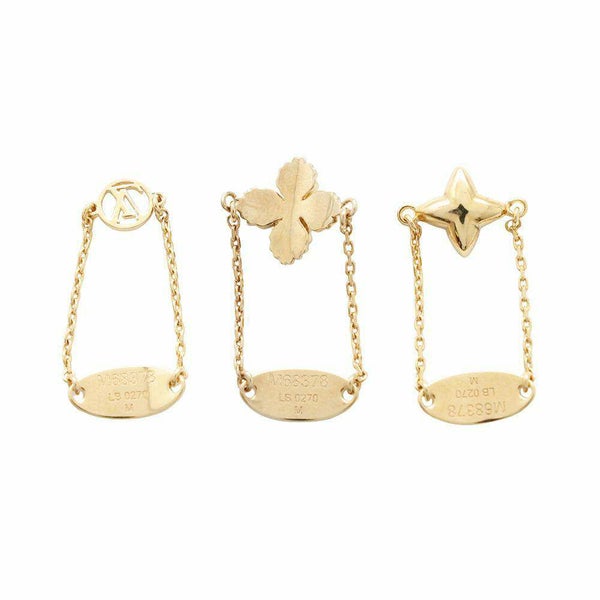 ルイヴィトン リング ブルーミング ストラス BLOOMING STRASS 3セット リングサイズM M68378 LOUIS VUITTON 指輪