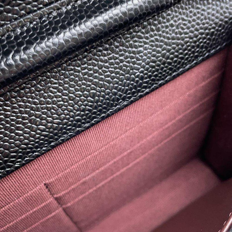 シャネル チェーンウォレット クラシック マトラッセ ココマーク キャビアスキン AP0250 CHANEL 財布 ブラック 黒