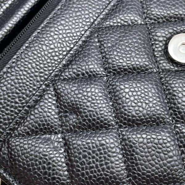 シャネル チェーンウォレット クラシック マトラッセ ココマーク キャビアスキン AP0250 CHANEL 財布 ブラック 黒