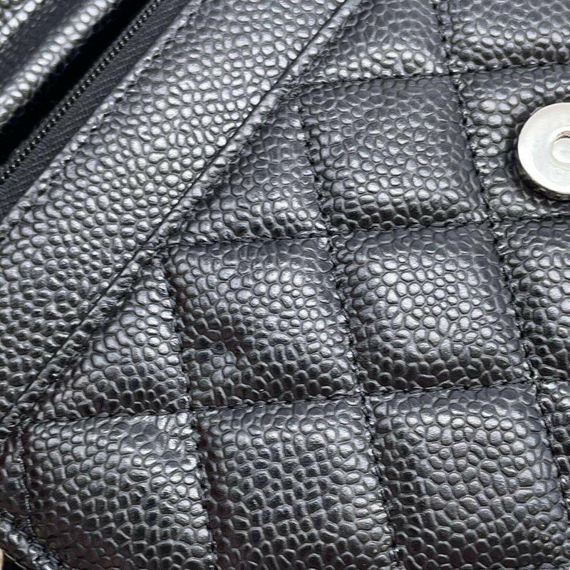 シャネル チェーンウォレット クラシック マトラッセ ココマーク キャビアスキン AP0250 CHANEL 財布 ブラック 黒