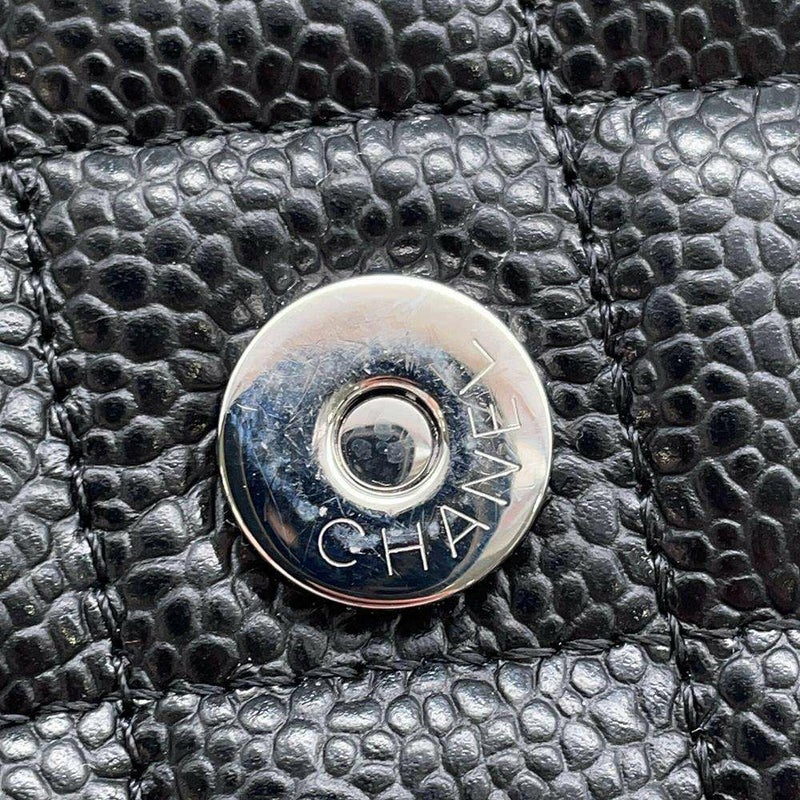 シャネル チェーンウォレット クラシック マトラッセ ココマーク キャビアスキン AP0250 CHANEL 財布 ブラック 黒