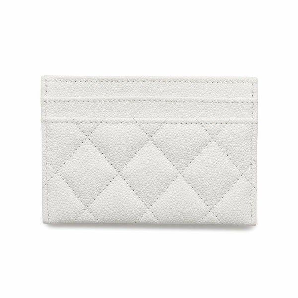 シャネル カードケース マトラッセ ココマーク キャビアスキン AP3188 CHANEL 定期入れ 名刺入れ 白