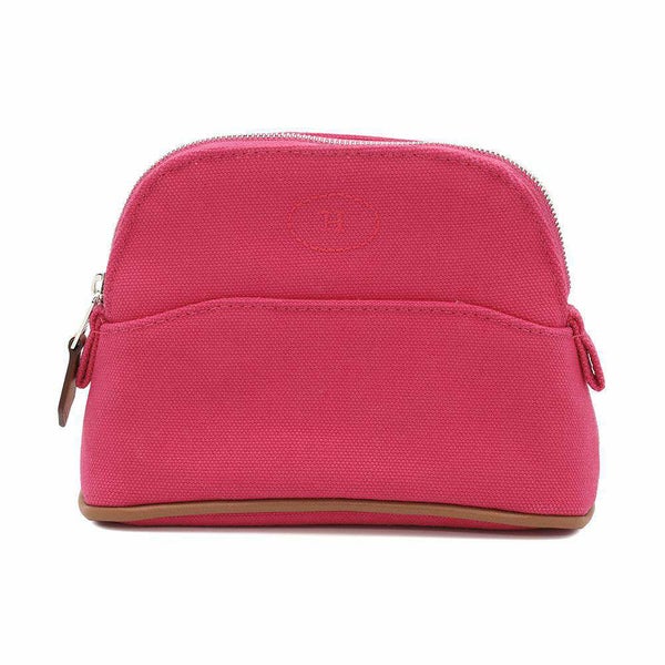 エルメス ポーチ ボリードポーチ ミニミニ オランジュ ハイビスカス/シルバー金具 キャンバス HERMES 化粧ポーチ 小物入れ