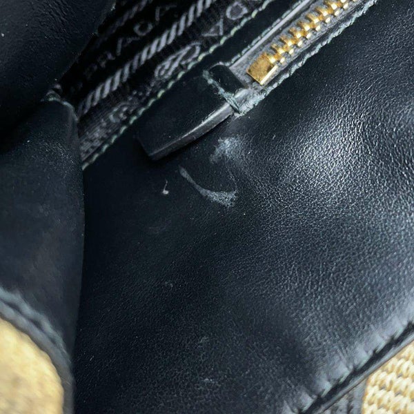 プラダ トートバッグ シンボル ラージ キャンバス 1BA356 PRADA バッグ 黒