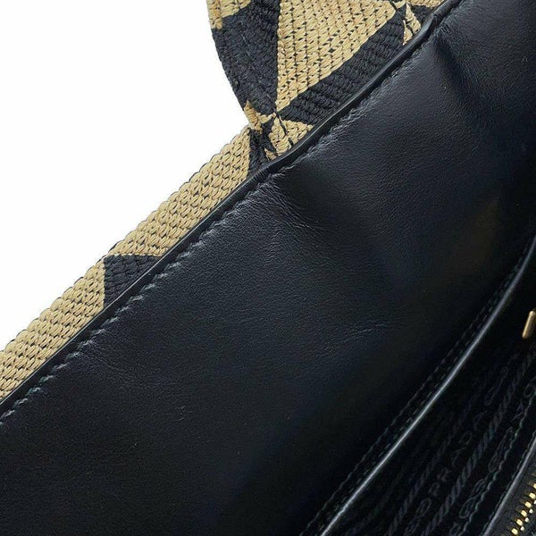 プラダ トートバッグ シンボル ラージ キャンバス 1BA356 PRADA バッグ 黒