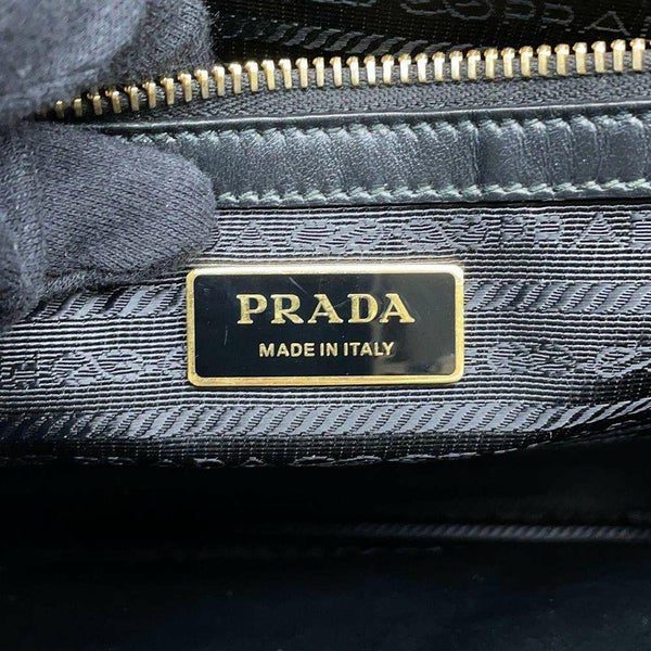プラダ トートバッグ シンボル ラージ キャンバス 1BA356 PRADA バッグ 黒