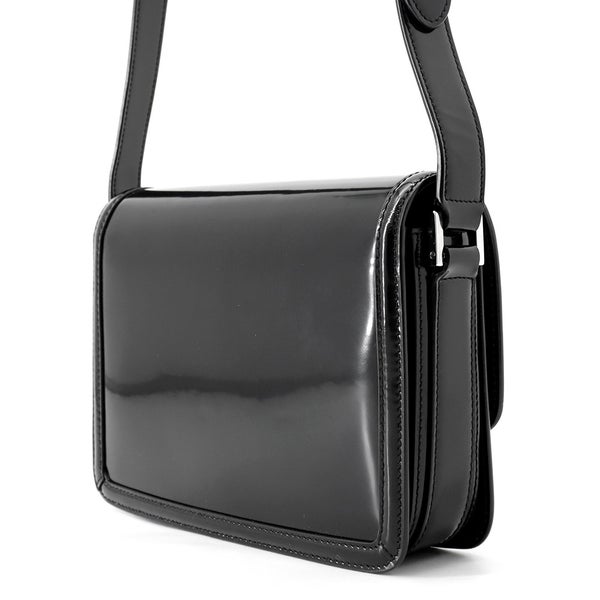 サンローランパリ ショルダーバッグ ソルフェリーノ ミディアム パテントレザー 711039 SAINT LAURENT PARIS 黒