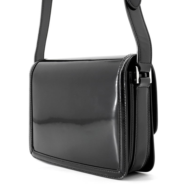 サンローランパリ ショルダーバッグ ソルフェリーノ ミディアム パテントレザー 711039 SAINT LAURENT PARIS 黒