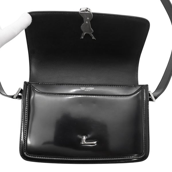 サンローランパリ ショルダーバッグ ソルフェリーノ ミディアム パテントレザー 711039 SAINT LAURENT PARIS 黒