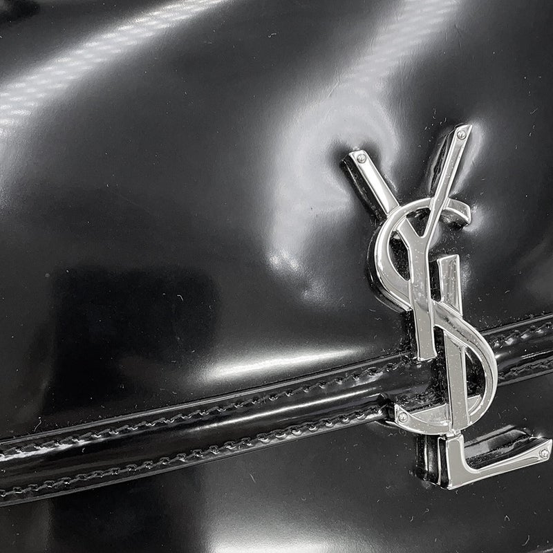 サンローランパリ ショルダーバッグ ソルフェリーノ ミディアム パテントレザー 711039 SAINT LAURENT PARIS 黒