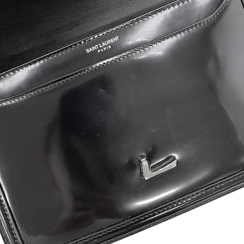 サンローランパリ ショルダーバッグ ソルフェリーノ ミディアム パテントレザー 711039 SAINT LAURENT PARIS 黒