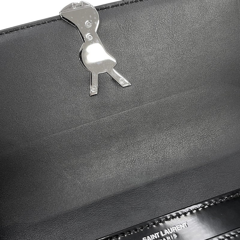 サンローランパリ ショルダーバッグ ソルフェリーノ ミディアム パテントレザー 711039 SAINT LAURENT PARIS 黒