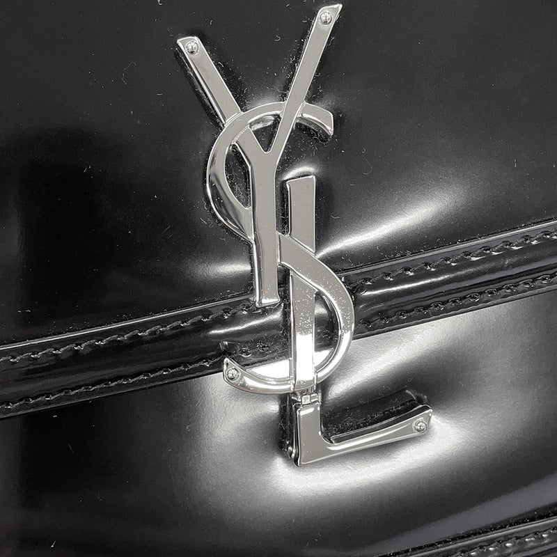 サンローランパリ ショルダーバッグ ソルフェリーノ ミディアム パテントレザー 711039 SAINT LAURENT PARIS 黒