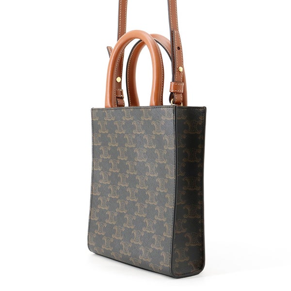 セリーヌ ハンドバッグ トリオンフ ミニ バーティカル カバ PVC レザー 194372 CELINE 2wayショルダーバッグ