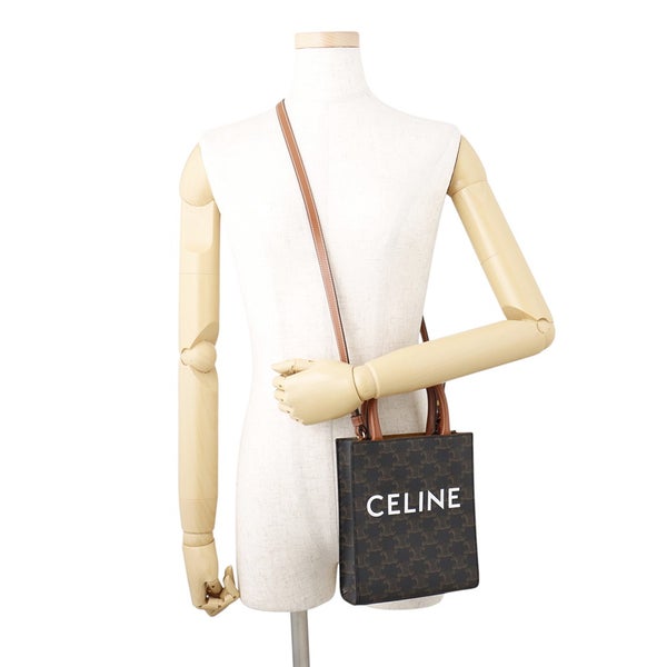 セリーヌ ハンドバッグ トリオンフ ミニ バーティカル カバ PVC レザー 194372 CELINE 2wayショルダーバッグ