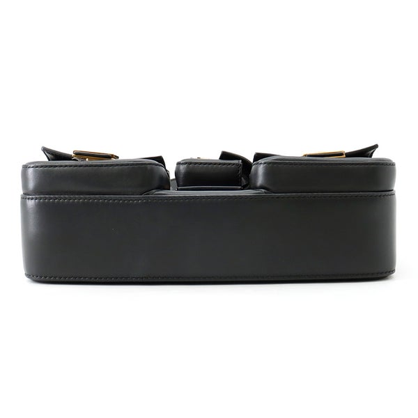 フェンディ ハンドバッグ マルチポケット バゲット レザー 8BR808 FENDI バッグ 2wayショルダーバッグ 黒